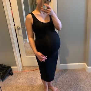 Black maternity jersey dress
